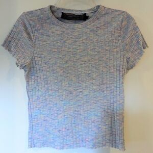 Rainbow Pastel / Glitchy Marled Multicolor Short Sleeve Tee